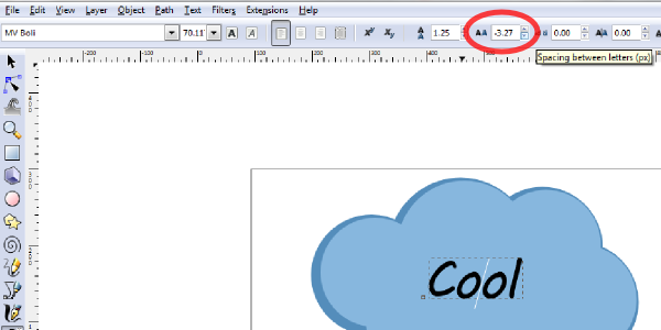 inkscape text and font