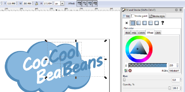 inkscape text outline