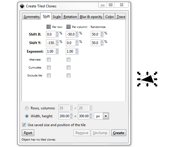create tiled clones