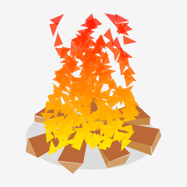 polygon flame bonfire