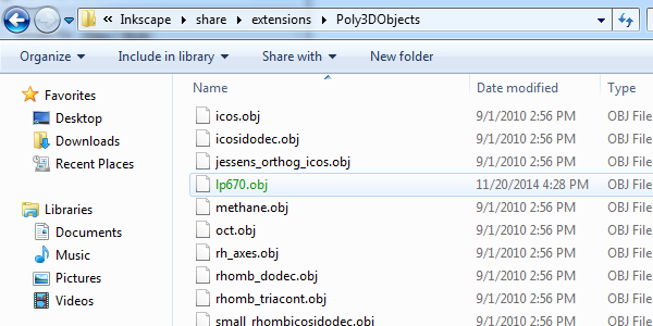 inkscape custom obj files