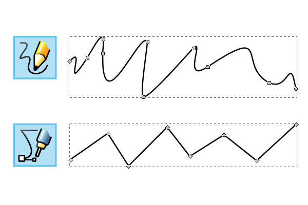 inkscape pencil and pen tool