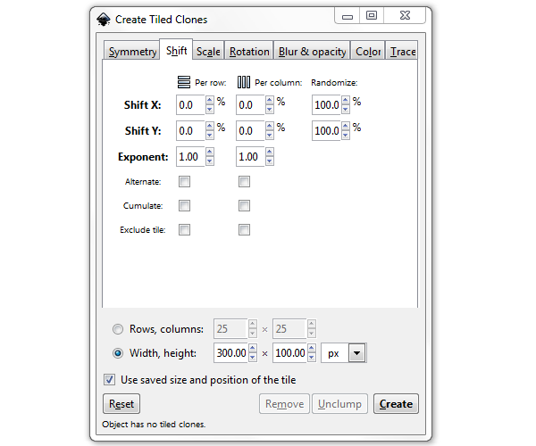 create tiled clones