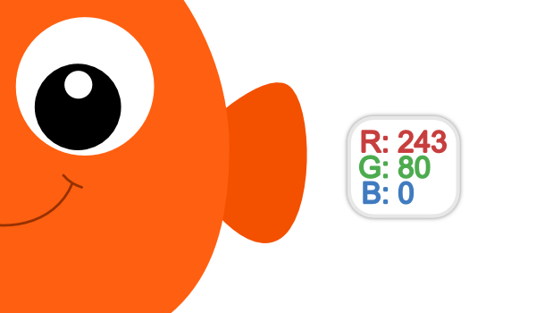 orange fish fin
