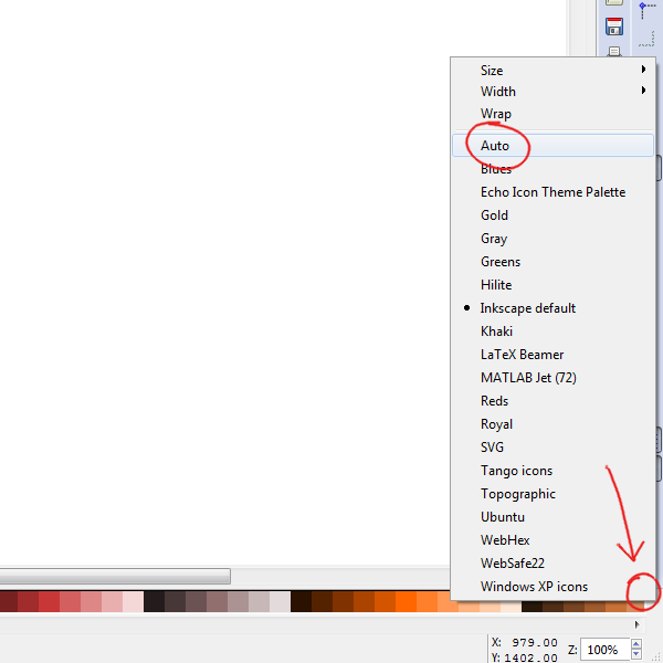 change palette to auto