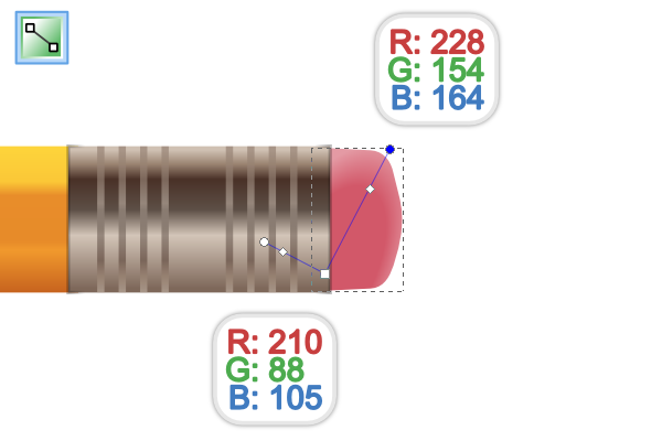 radial gradient eraser