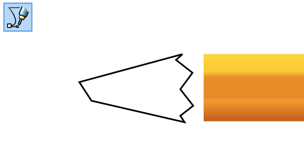 pencil tip outline