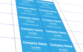 business cards on template inkscape