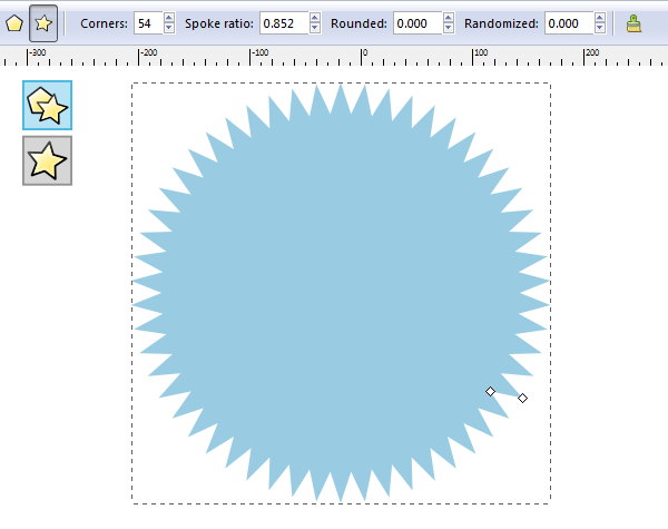 large polygon inkscape