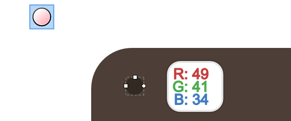 draw brown dot