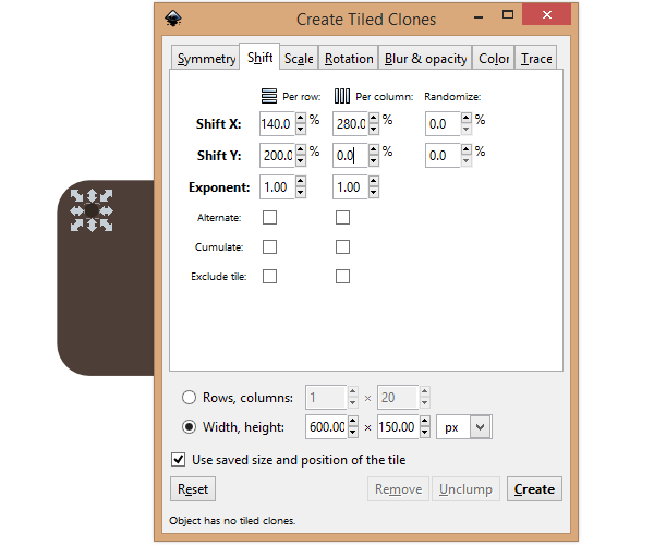create tiled clones