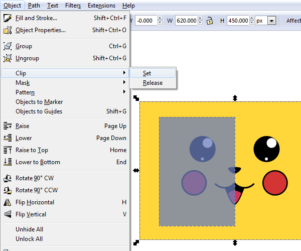 rectangle crop inkscape