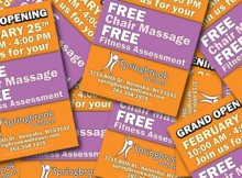 passing out flyers
