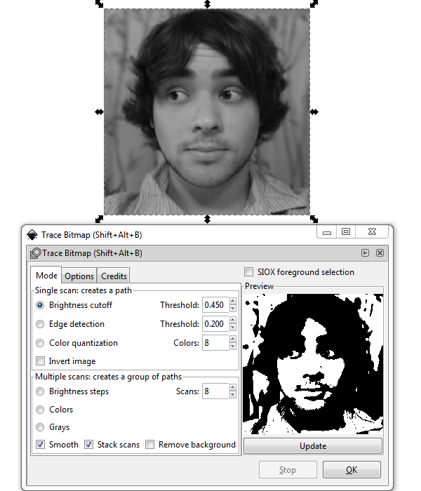 inkscape trace photo