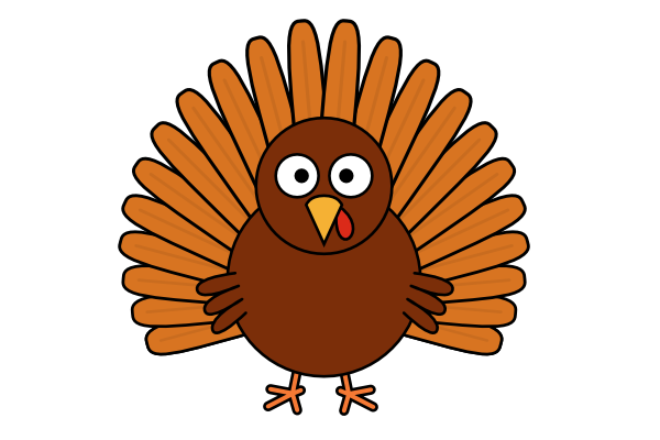 simple turkey clip art
