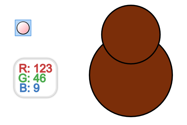two brown circles