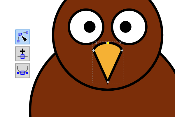 curved beak shape inkscape
