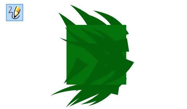 green bristles
