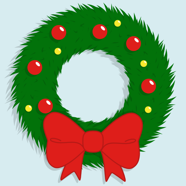 christmas wreath clipart