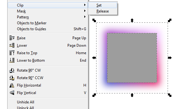 clip object gradient