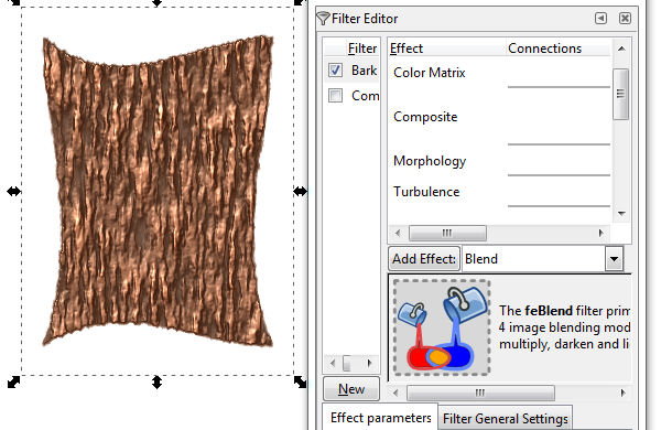 inkscape filters bark