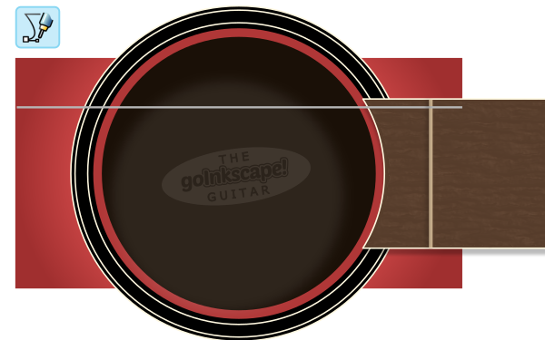 draw guitar string