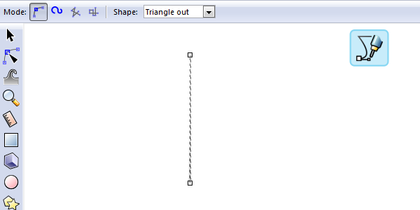 triangle out pen tool