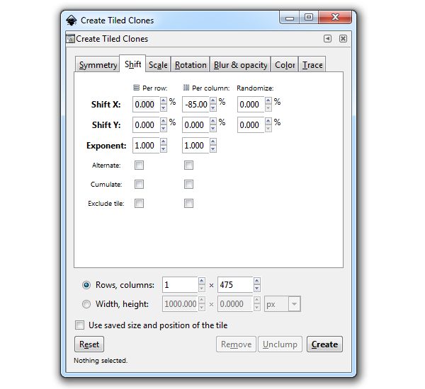 create tiled clones