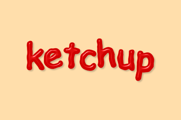 ketchup text effect