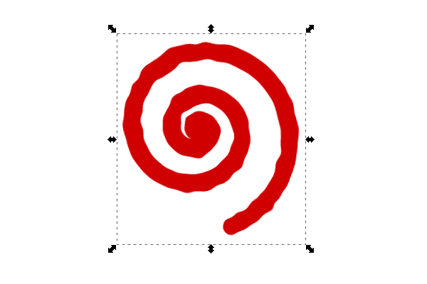 red jagged spiral