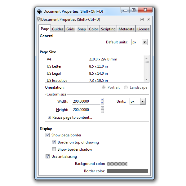 document properties