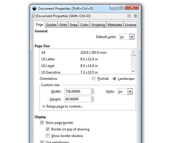 inkscape leaderboard format