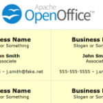 Printing Business Cards in OpenOffice Writer