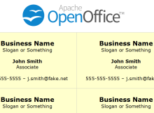 how to make business cards in openoffice